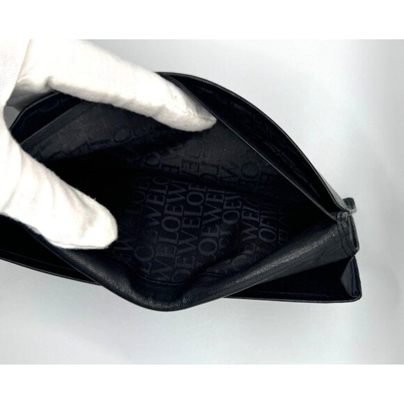 Loewe Black Leather Long Wallet With Multiple Card Slots & ‎ COA - Picture 11 of 12